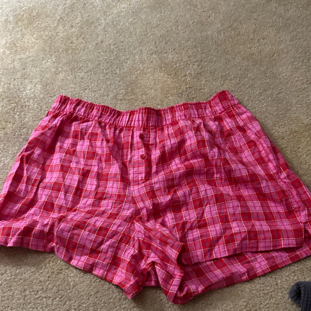Red Plaid Shorts